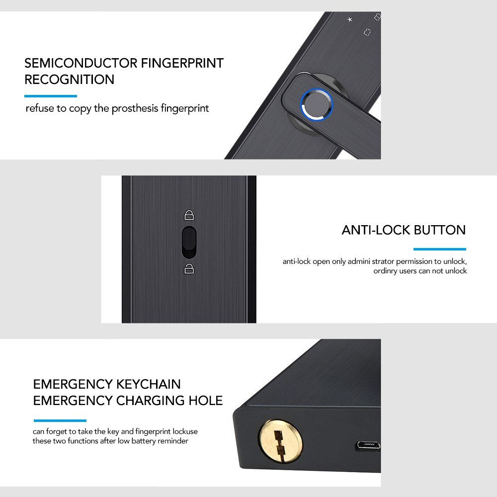 WiFi Smart Door Lock with App Control and Password Access