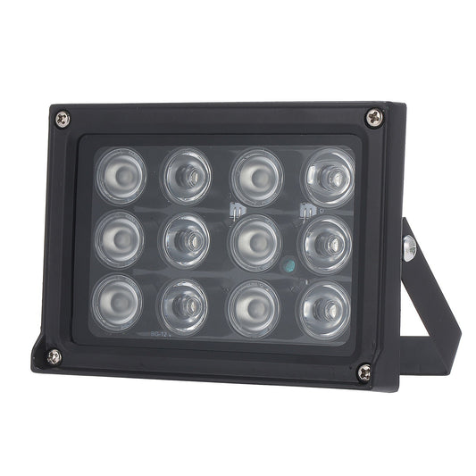 Outdoor Waterproof Infrared Illuminator with 12 Array IR LEDs for Night Vision CCTV Security Cameras