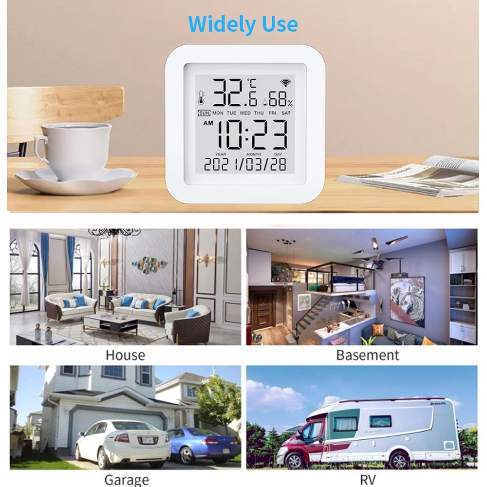 Tuya WiFi LCD Display USB Power Supply with Intelligent Sensors