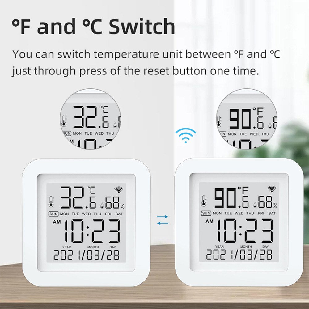 Tuya WiFi LCD Display USB Power Supply with Intelligent Sensors