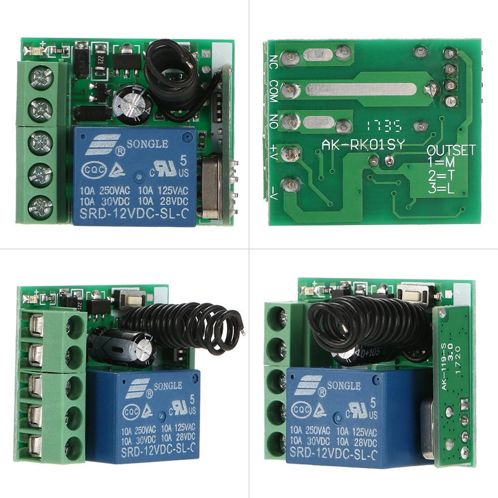 433MHz Smart Home DC 12V Wireless Remote Switch, 1CH