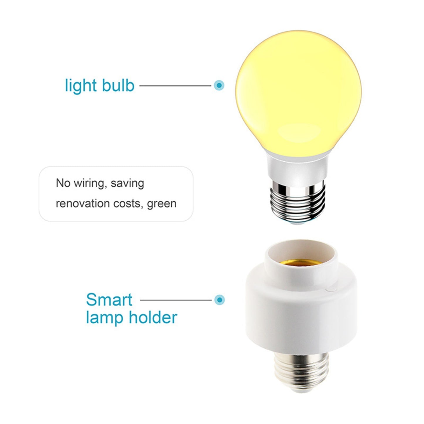 Tuya WiFi Smart Light Bulb Holder E27 Wireless