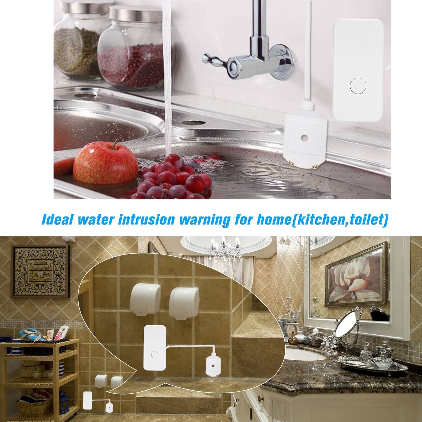 eWeLink 433MHz Wireless Water Leak Detector