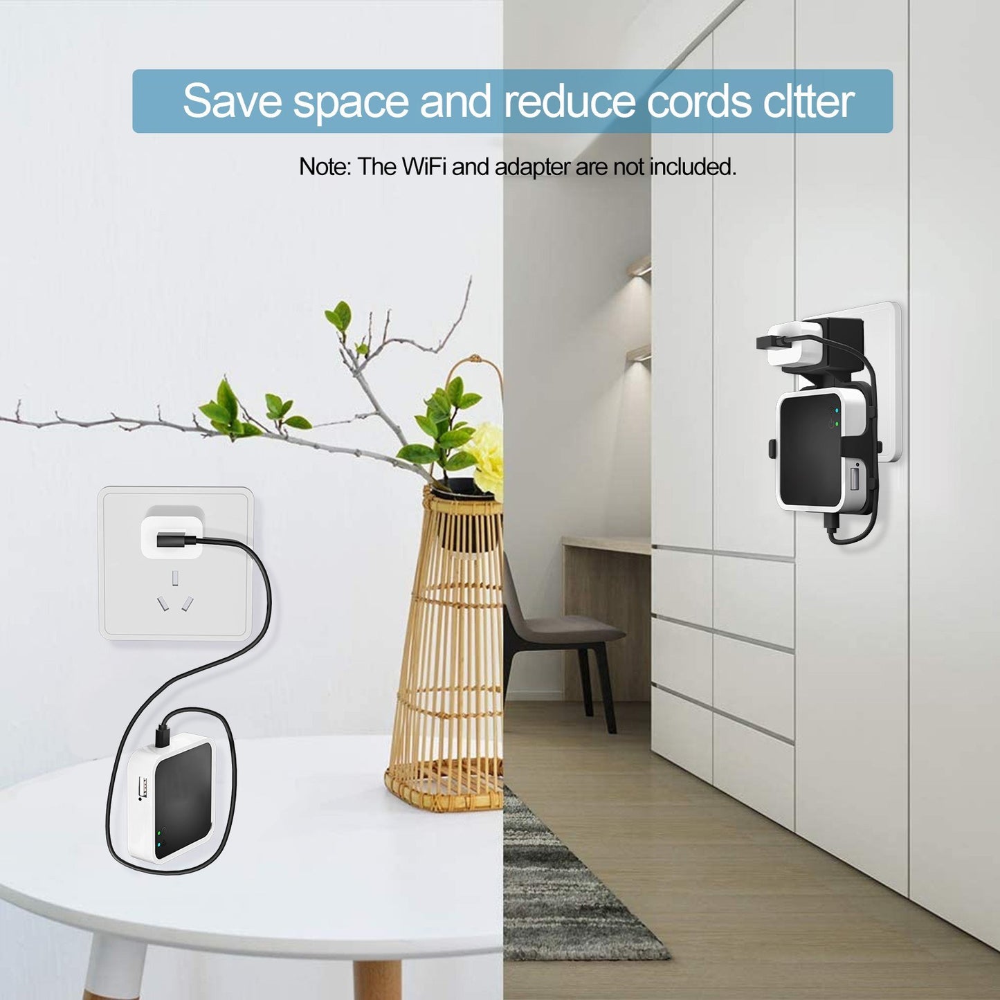 Outlet Wall Mount Holder - Single Piece