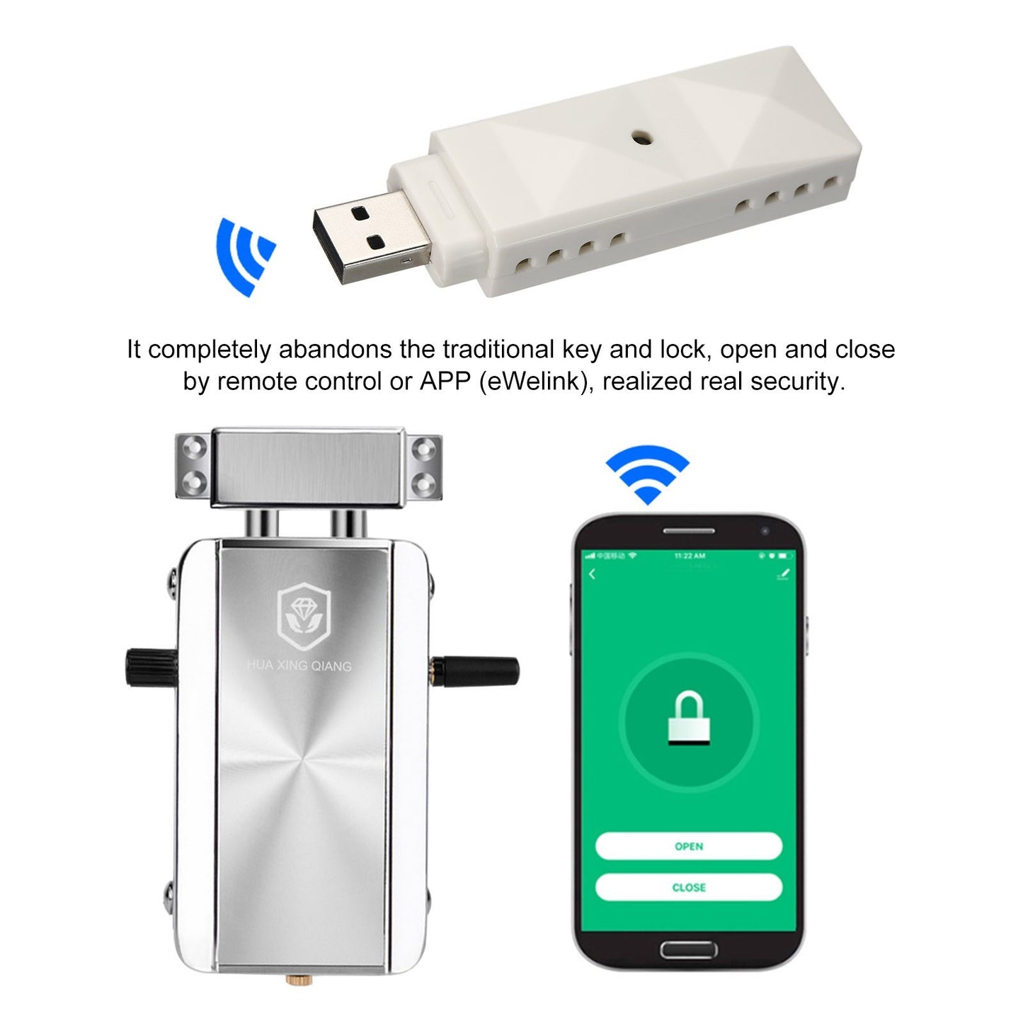 Smart WiFi Door Lock Kit for Home Security