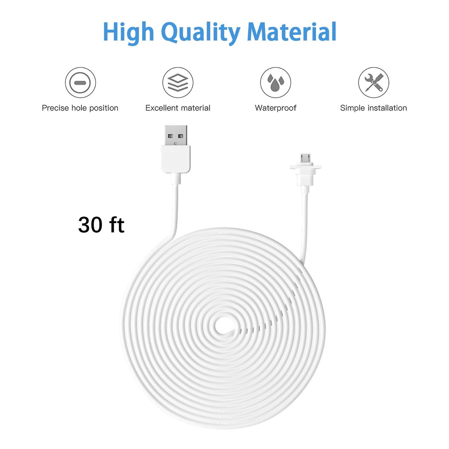 Outdoor 9m/29.5ft Charging Cable