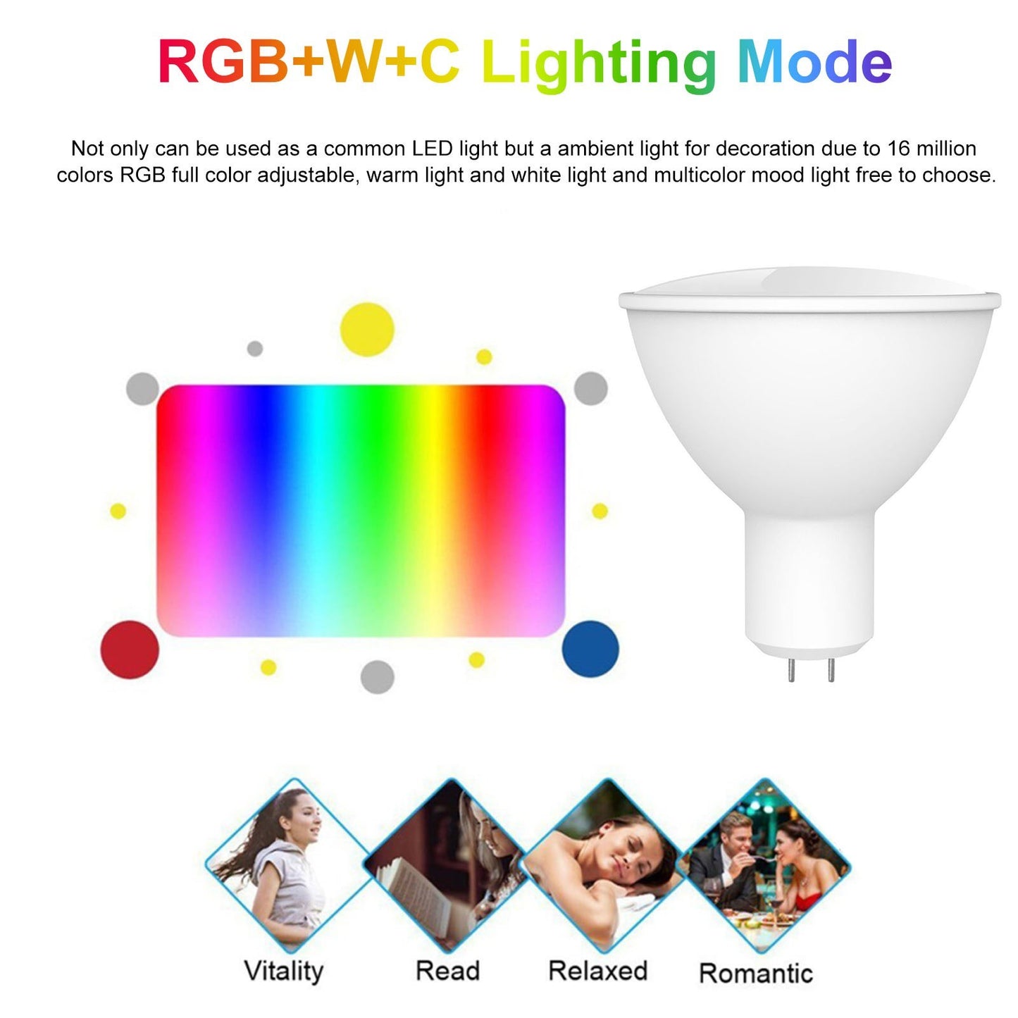 Smart LED WiFi Bulb - RGB+W+C