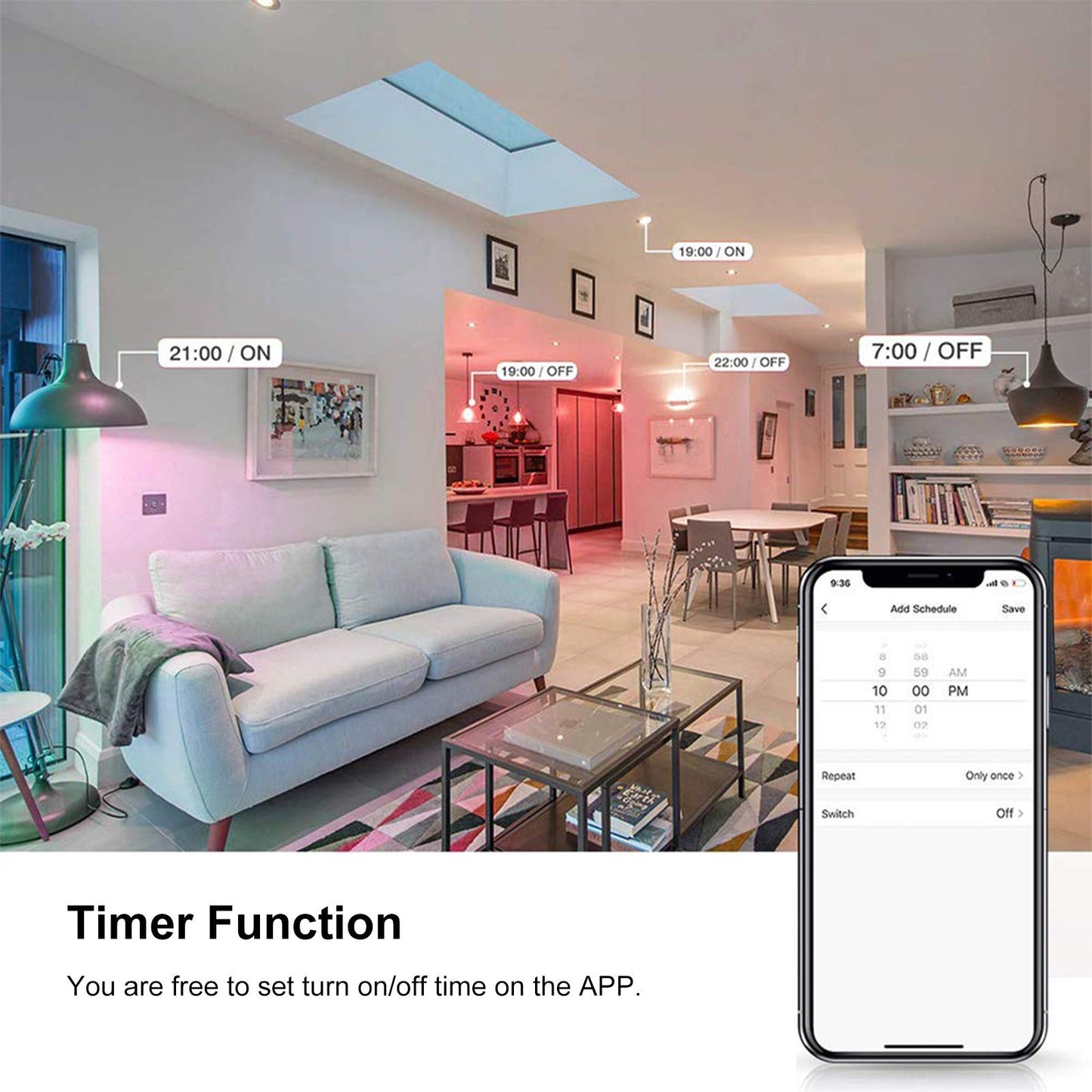 Smart LED WiFi Bulb - RGB+W+C