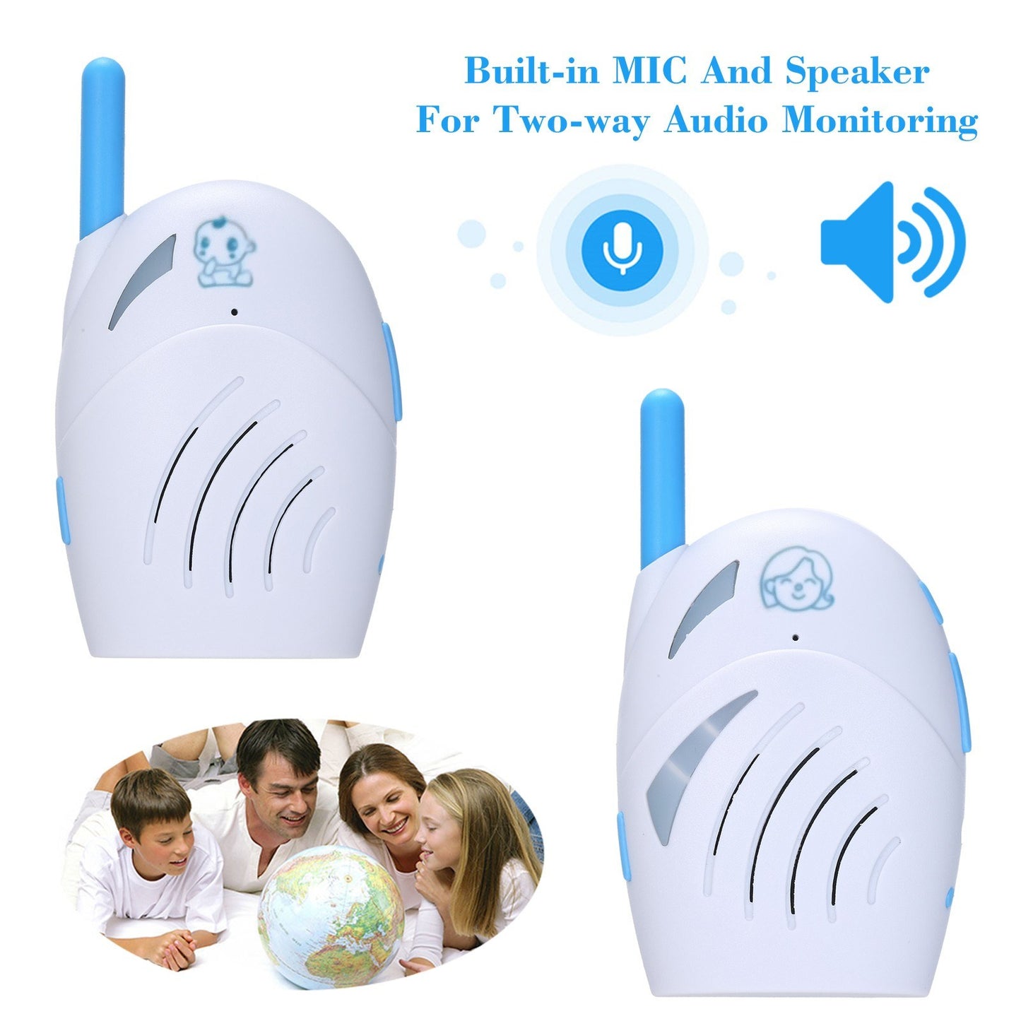 2.4GHz Portable Wireless Digital Baby Audio Monitor