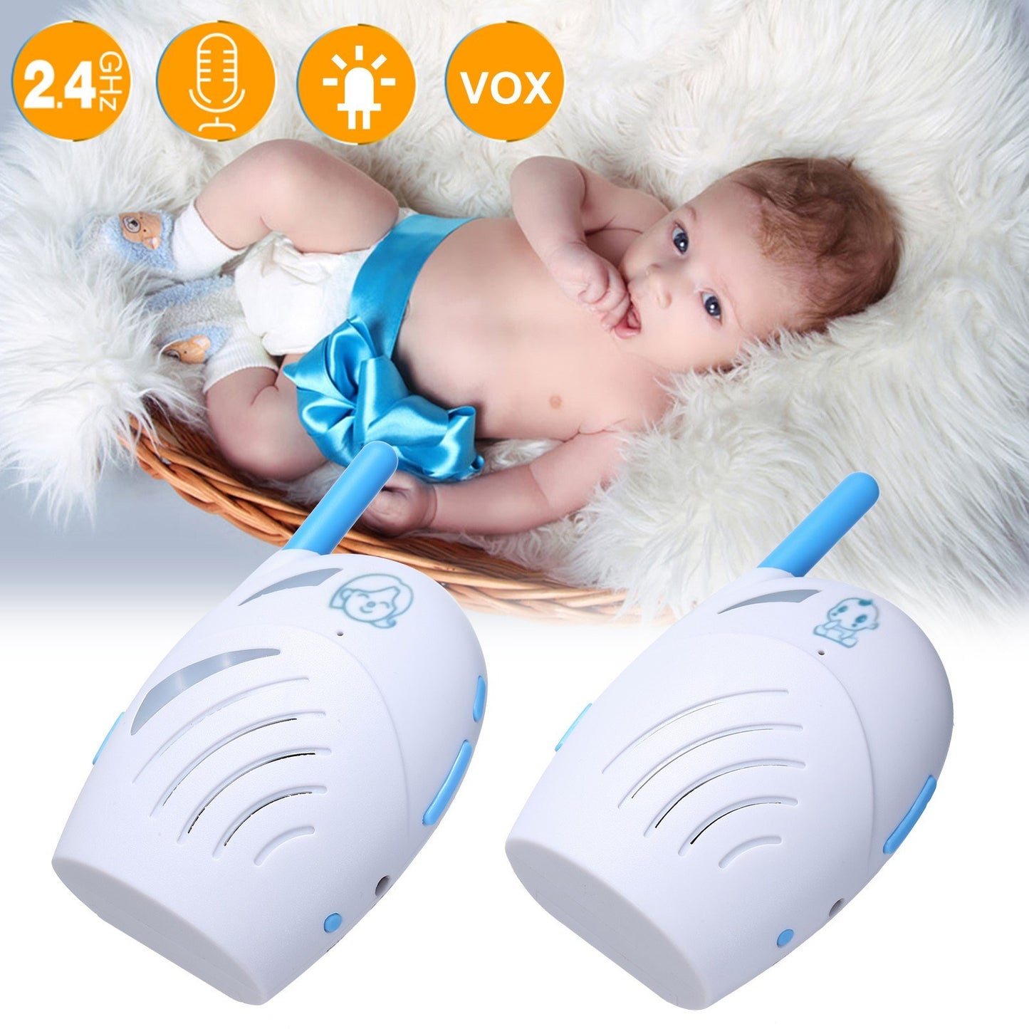 2.4GHz Portable Wireless Digital Baby Audio Monitor
