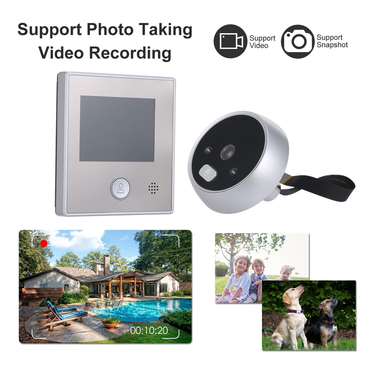 HD 1.3MP Smart Peephole Door Camera