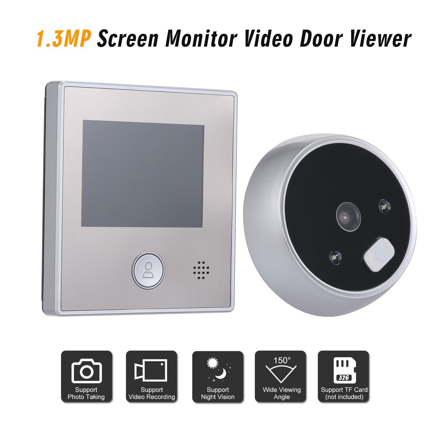 HD 1.3MP Smart Peephole Door Camera