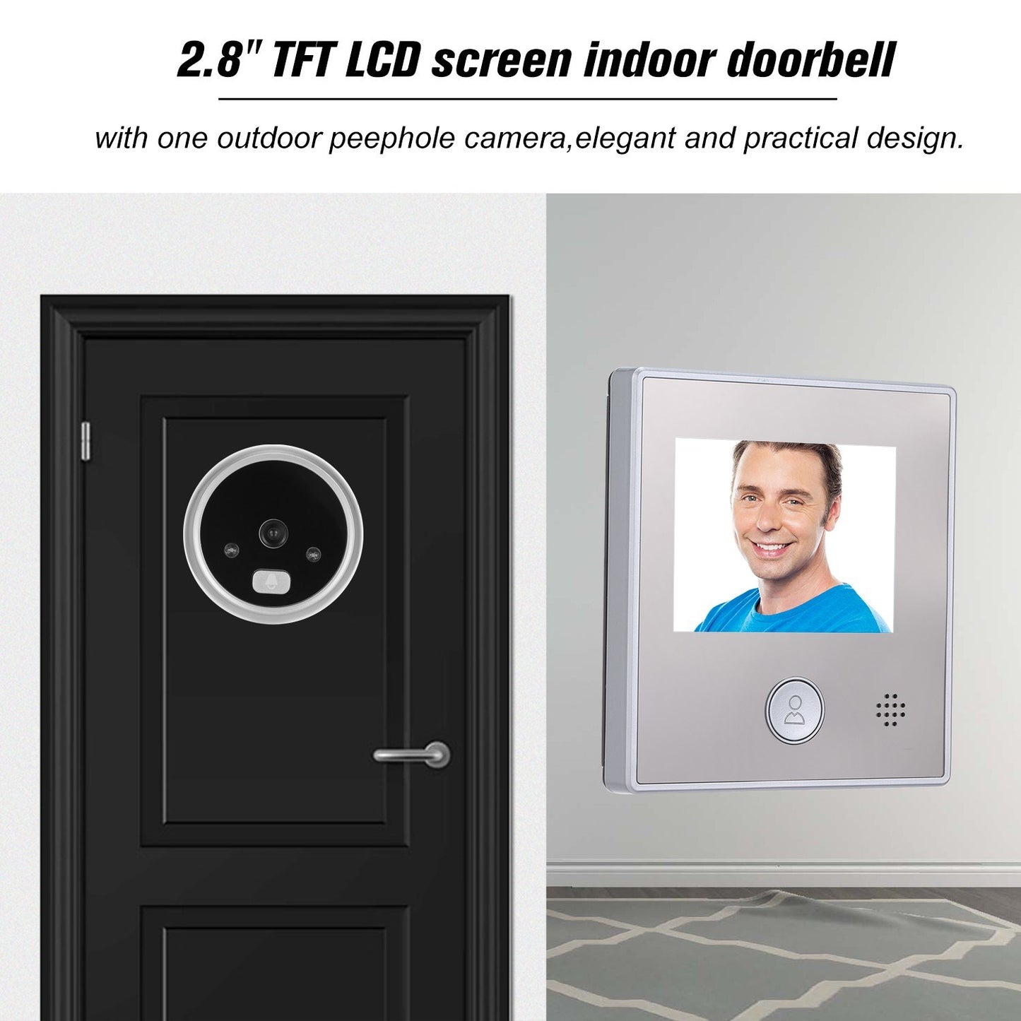 HD 1.3MP Smart Peephole Door Camera