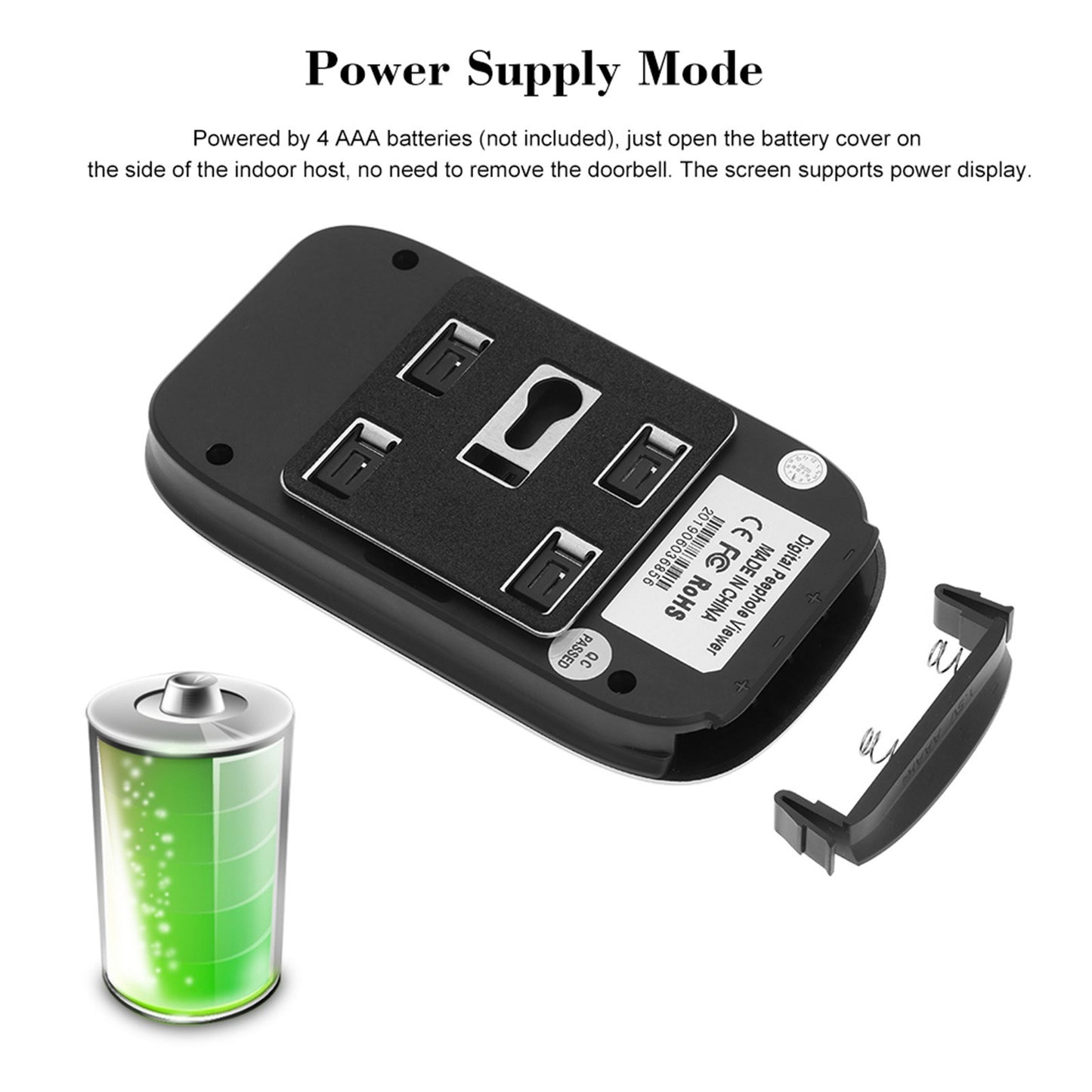 Digital Door Viewer with 2.8 Inch LCD Screen & Camera Doorbell