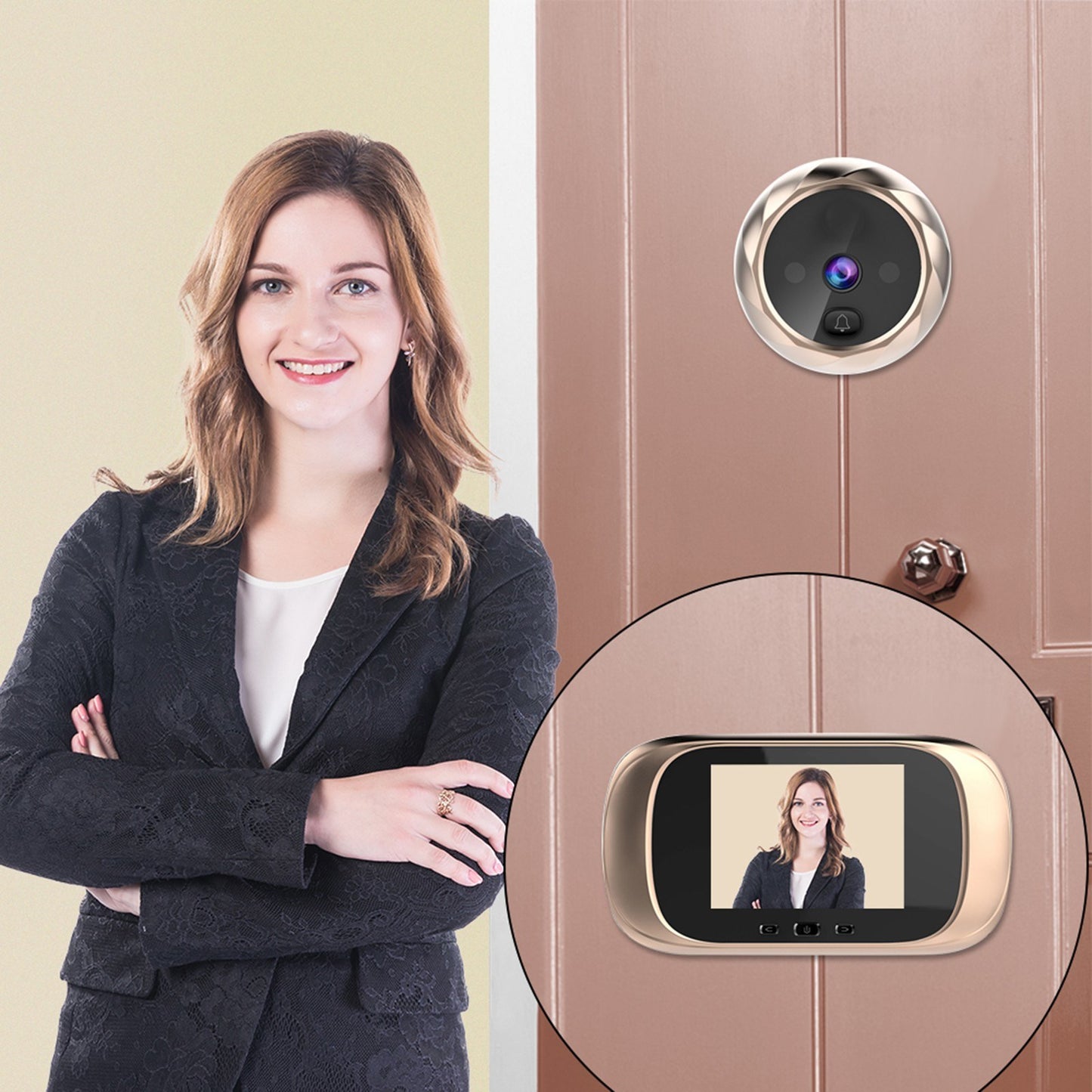 Digital Door Viewer with 2.8 Inch LCD Screen & Camera Doorbell