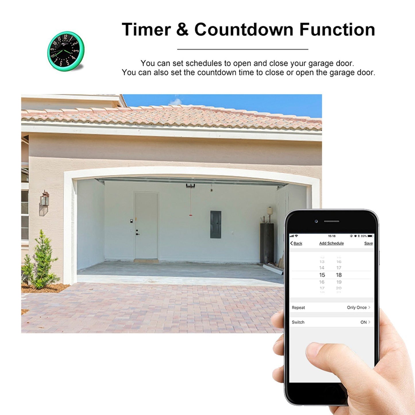 Smart WiFi Garage Door Opener Controller