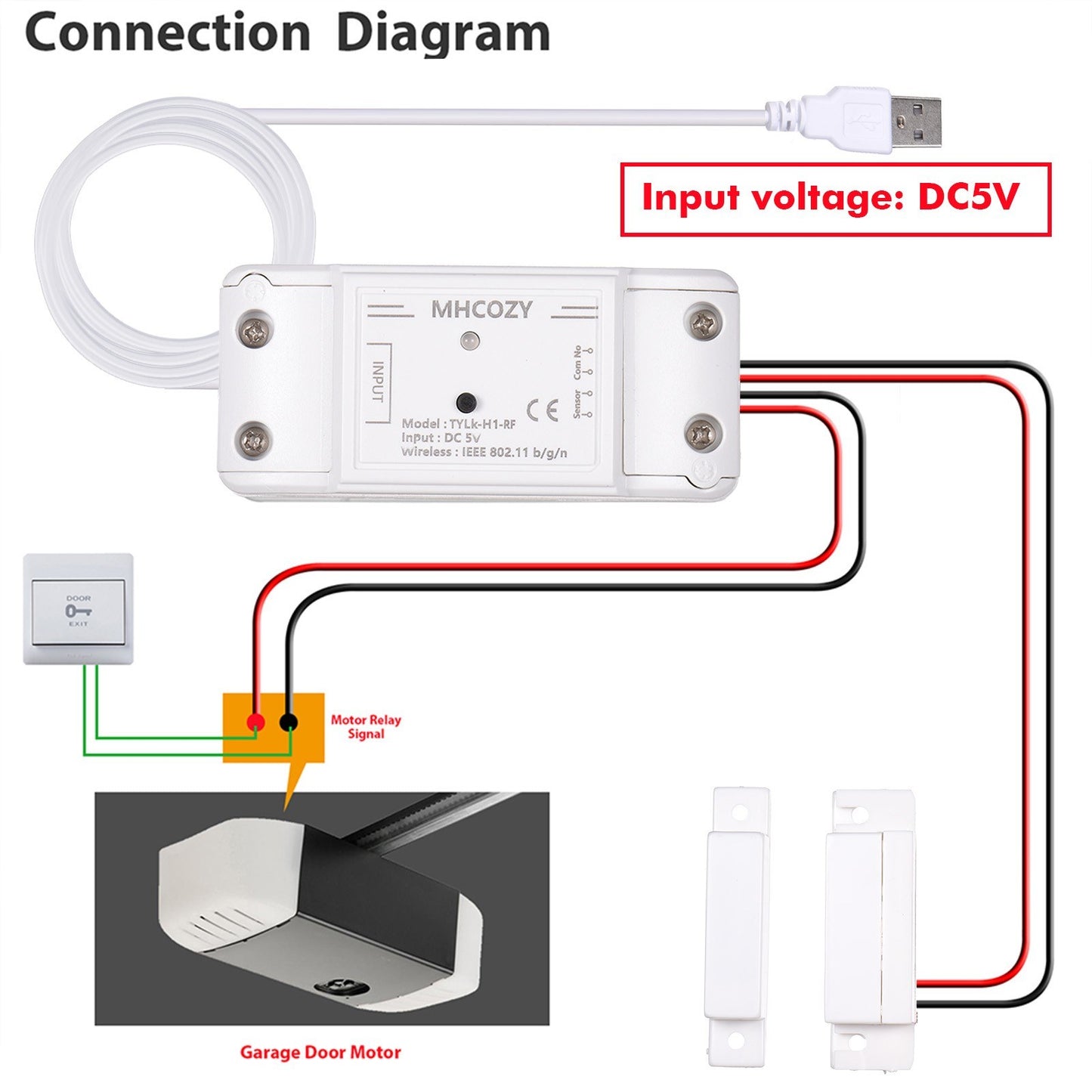 Smart WiFi Garage Door Opener Controller