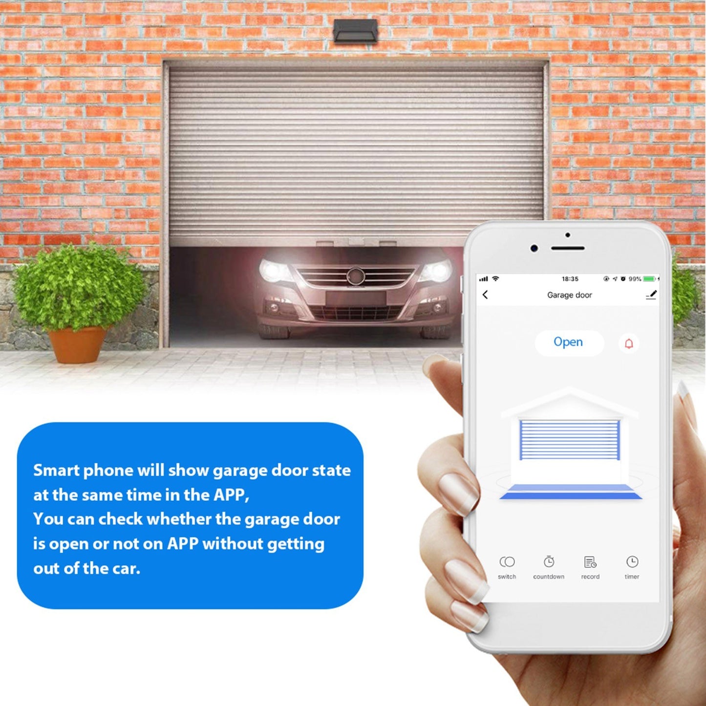 Smart WiFi Garage Door Opener Controller