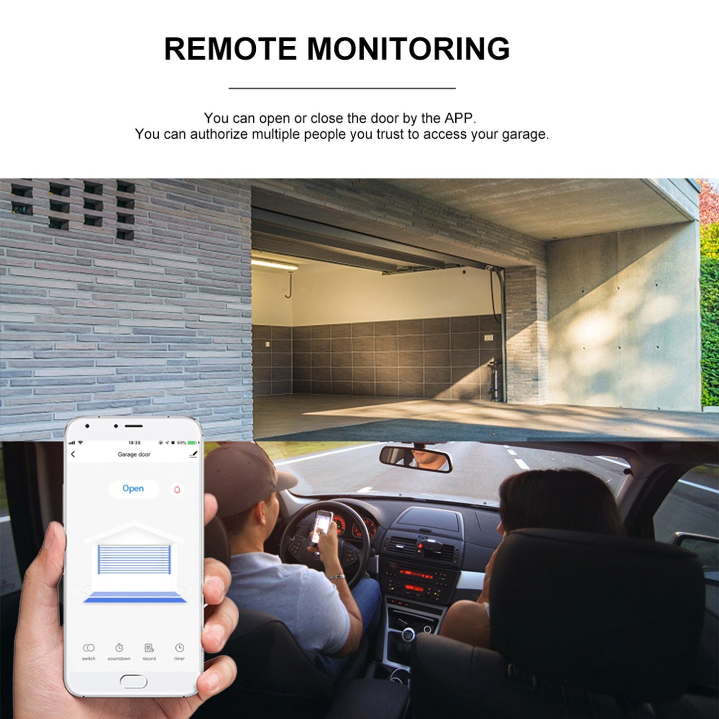 Smart WiFi Garage Door Opener Controller