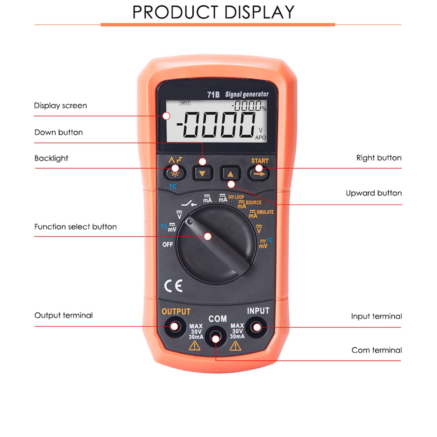 Portable Function Signal Generator 71B – High-Accuracy Process Calibrator with Voltage, Current, and Thermocouple Measurement