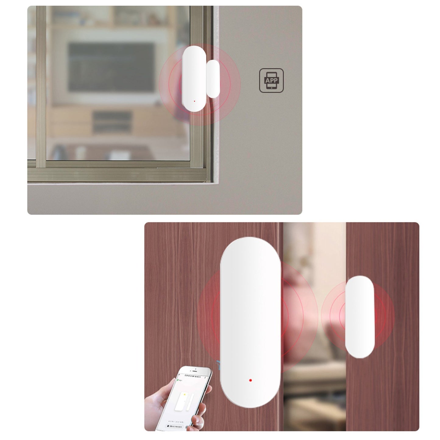 Zigbee Tuya Smart Door/Window Sensor with APP Control - Smart Home Security Alarm