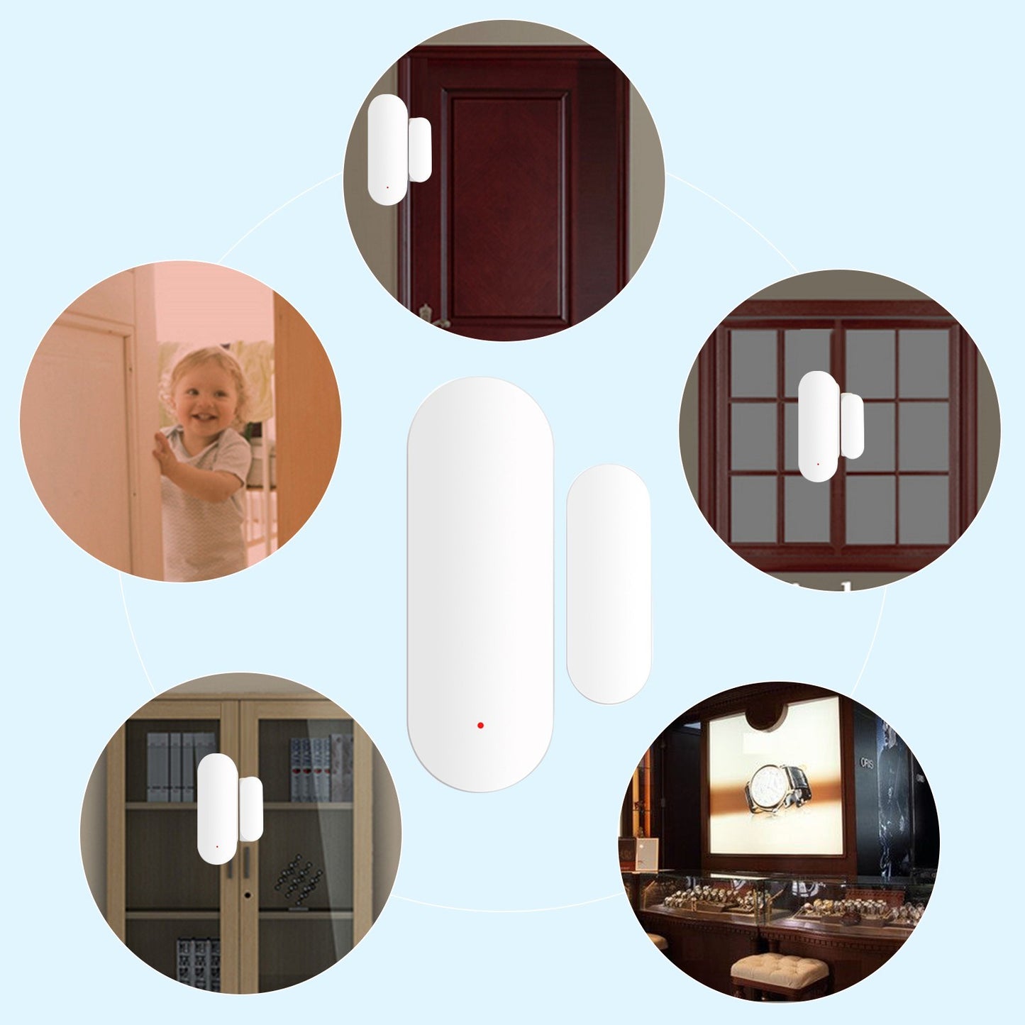 Zigbee Tuya Smart Door/Window Sensor with APP Control - Smart Home Security Alarm