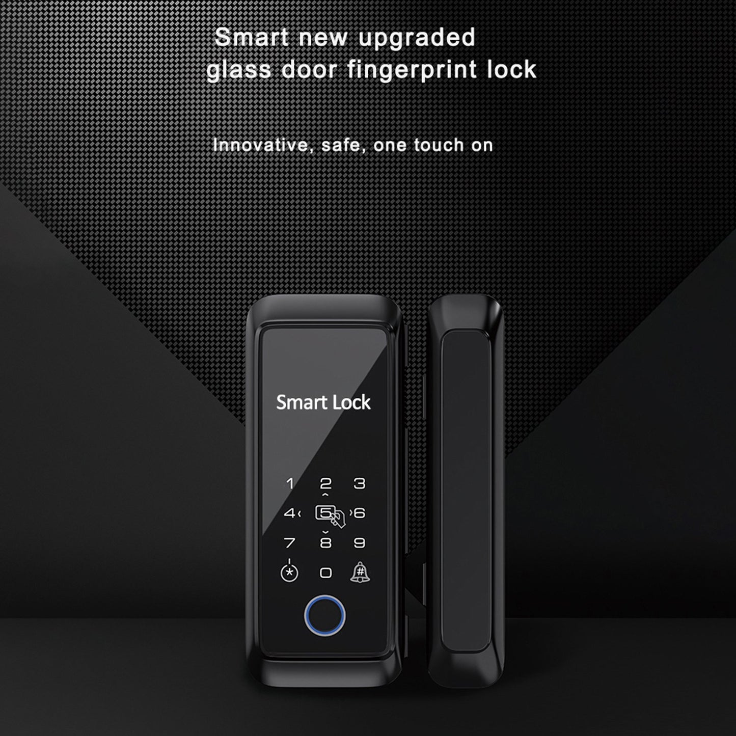 Tuya Smart Fingerprint Door Lock with Keypad & Handle - Electronic Deadbolt Compatible with Tuya App
