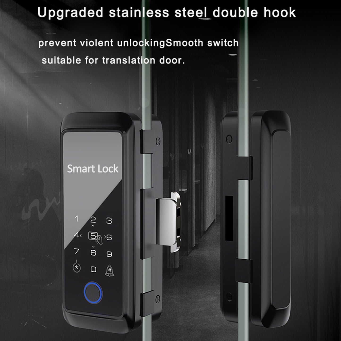 Tuya Smart Fingerprint Door Lock with Keypad & Handle - Electronic Deadbolt Compatible with Tuya App