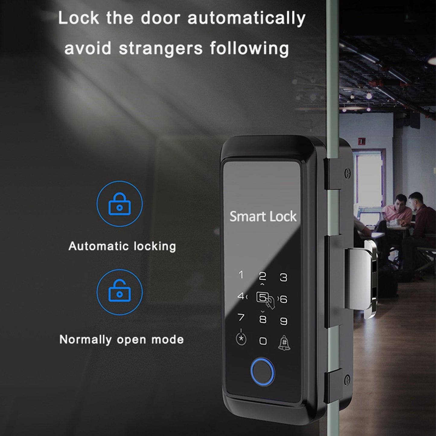 Tuya Smart Fingerprint Door Lock with Keypad & Handle - Electronic Deadbolt Compatible with Tuya App