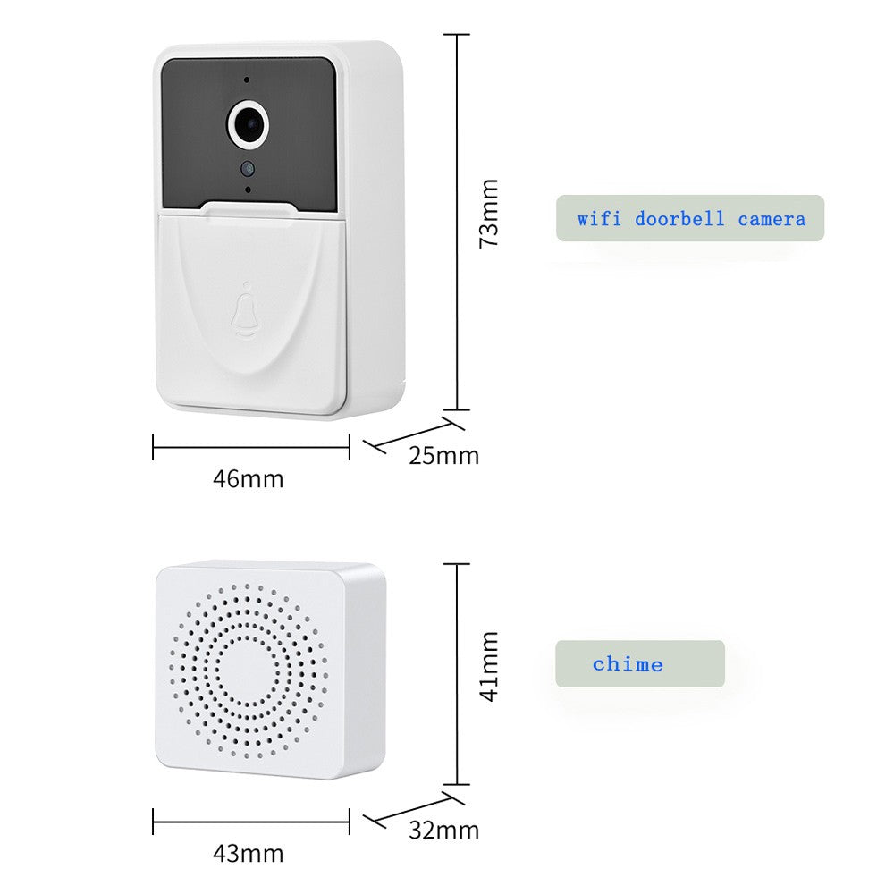 Wireless HD Smart Video Doorbell Camera with PIR Motion Detection and Wi-Fi Intercom for Home Security