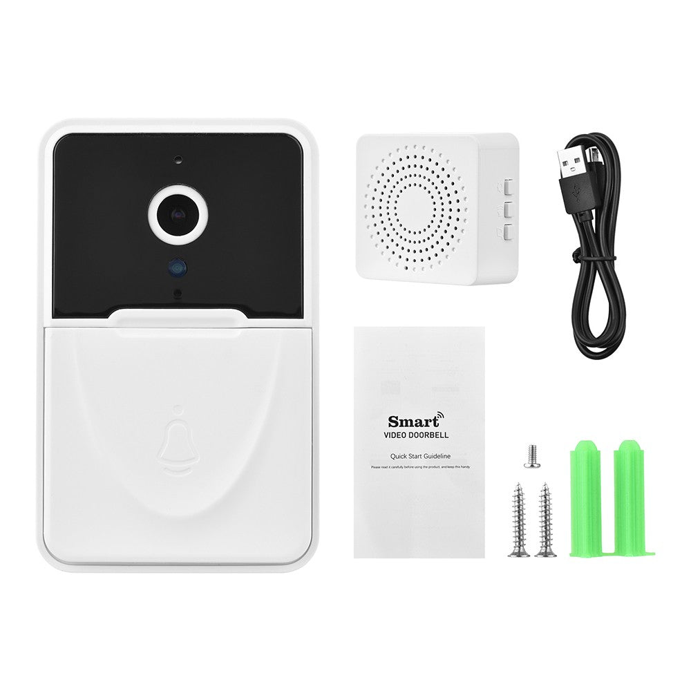 Wireless HD Smart Video Doorbell Camera with PIR Motion Detection and Wi-Fi Intercom for Home Security