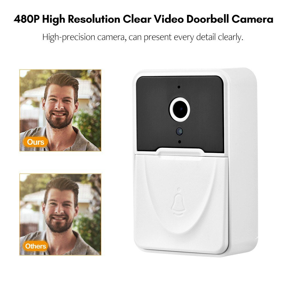 Wireless HD Smart Video Doorbell Camera with PIR Motion Detection and Wi-Fi Intercom for Home Security