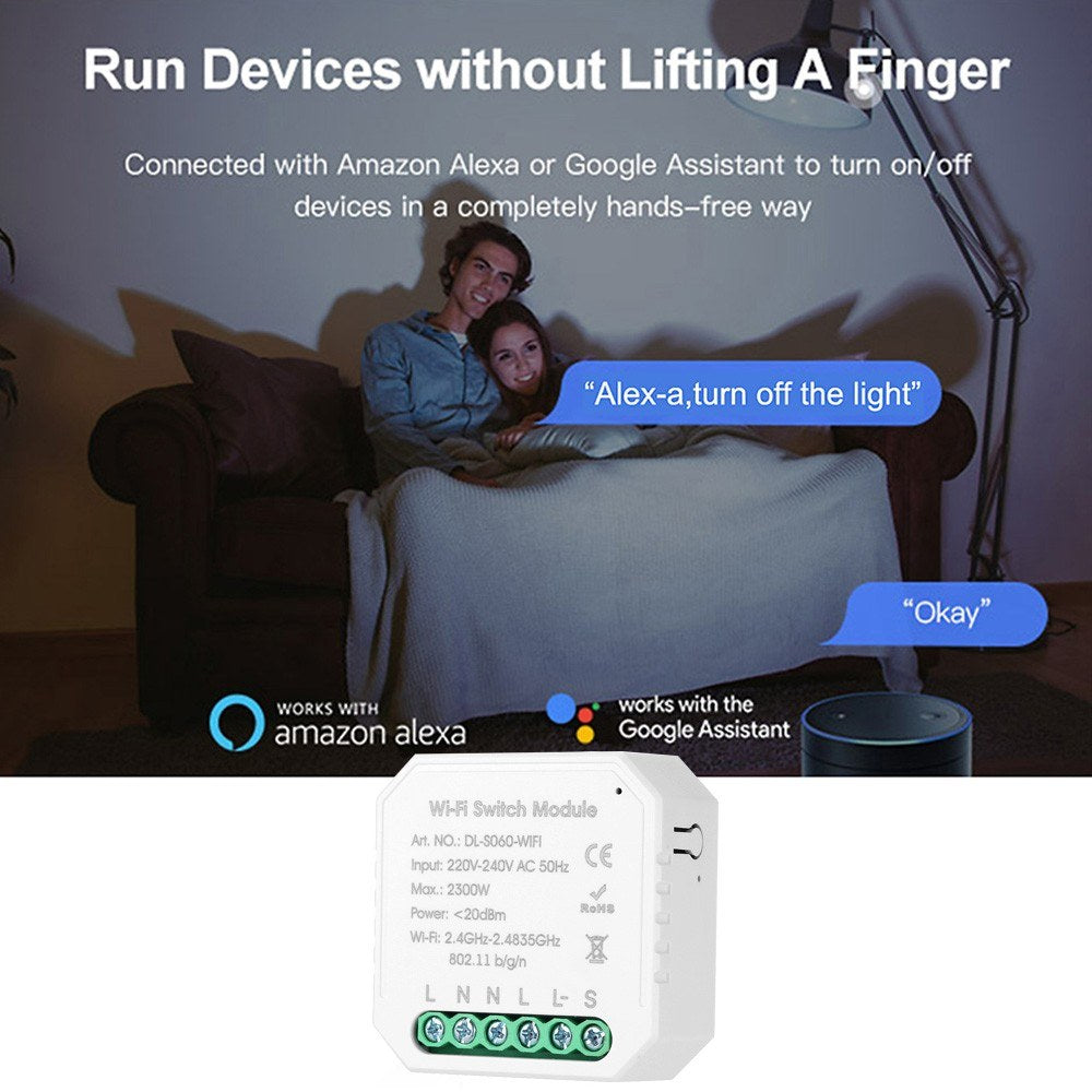 Tuya MINI DIY Smart Switch - 3 Pack, One-Way Control