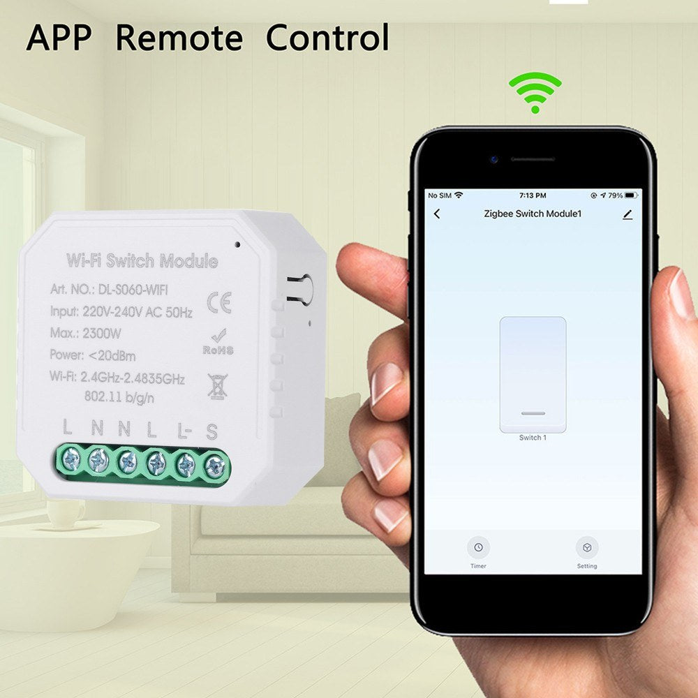 Tuya MINI DIY Smart Switch - 3 Pack, One-Way Control