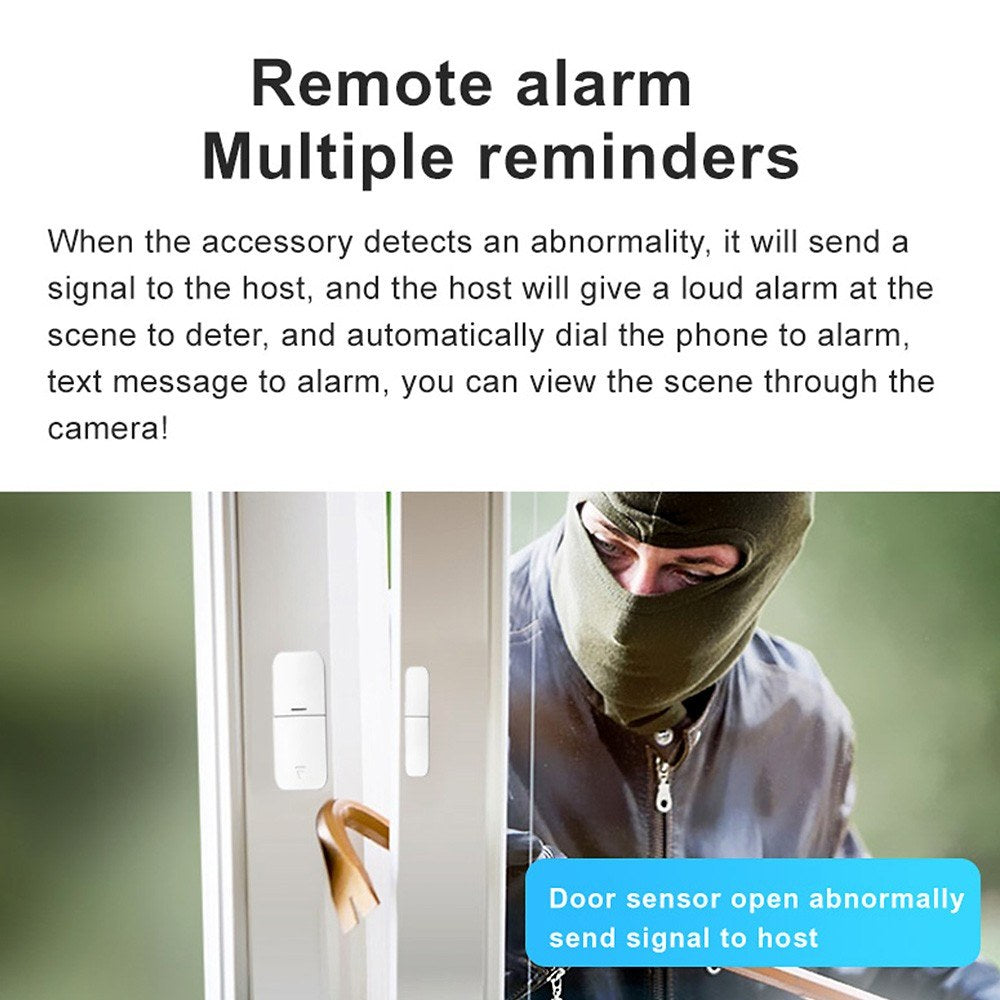 Wireless GSM+WiFi Home Security Alarm System Kit with Auto Dial, Motion & Door/Window Sensors, Remote Control