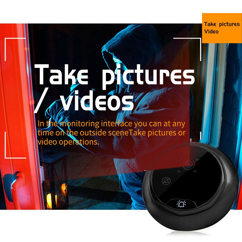 High-Definition 2.4-Inch Smart Video Door Viewer with IR Night Vision & Motion Detection