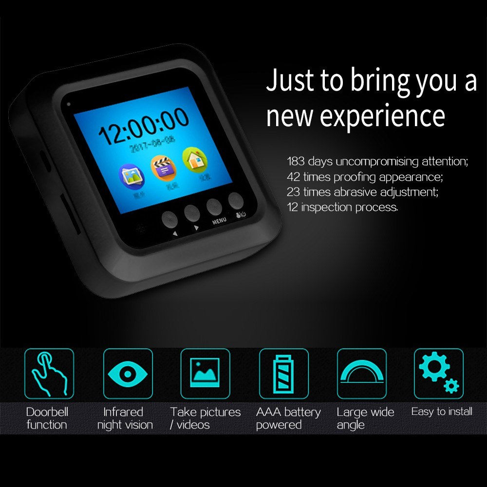 High-Definition 2.4-Inch Smart Video Door Viewer with IR Night Vision & Motion Detection