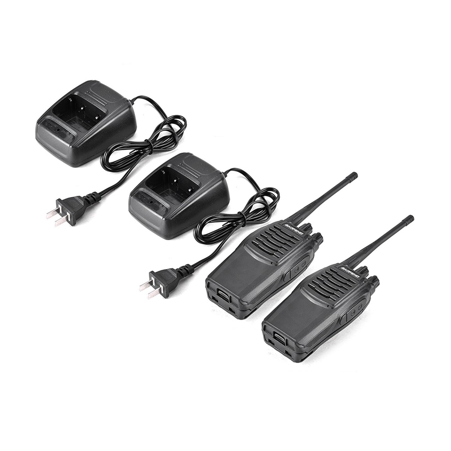 BAOFENG UHF 400-470MHz FM Portable Handheld Walkie Talkies (2 Pack, US Plug)