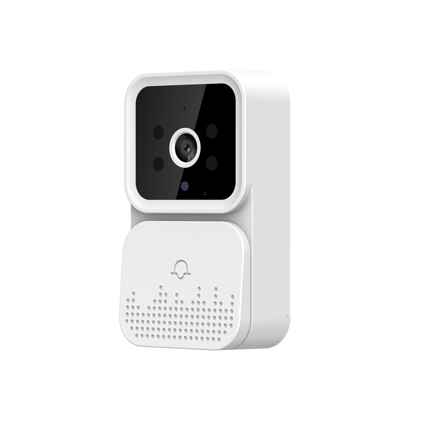 Wi-Fi Smart Video Doorbell with HD Camera, PIR Motion Detection, IR Alarm, and Intercom for Home Security