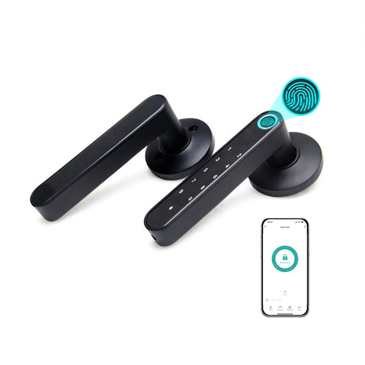 TUYA Smart Fingerprint Door Lock - 4 Unlock Methods: App & Password for Homes & Apartments