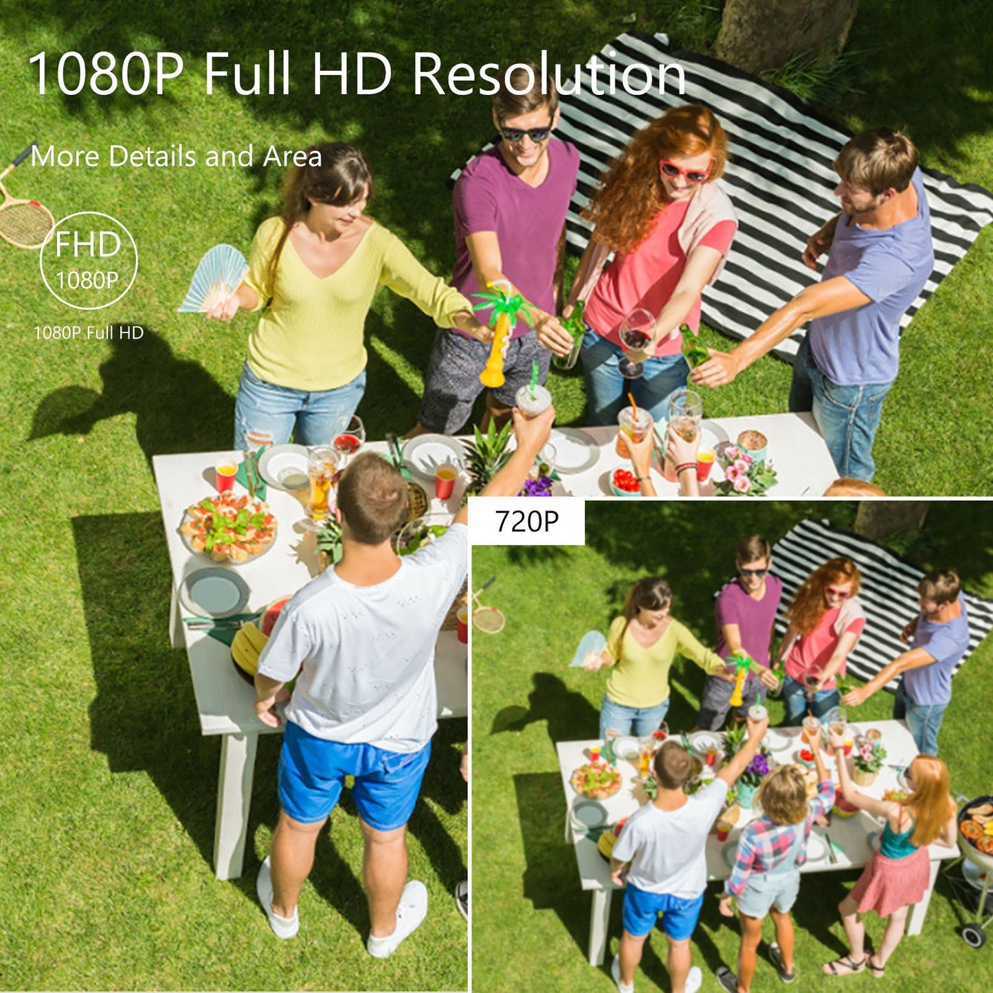 1080P Full HD 2MP Security Camera, Outdoor/Indoor, Hybrid 4-in-1 (CVI/TVI/AHD/CVBS)