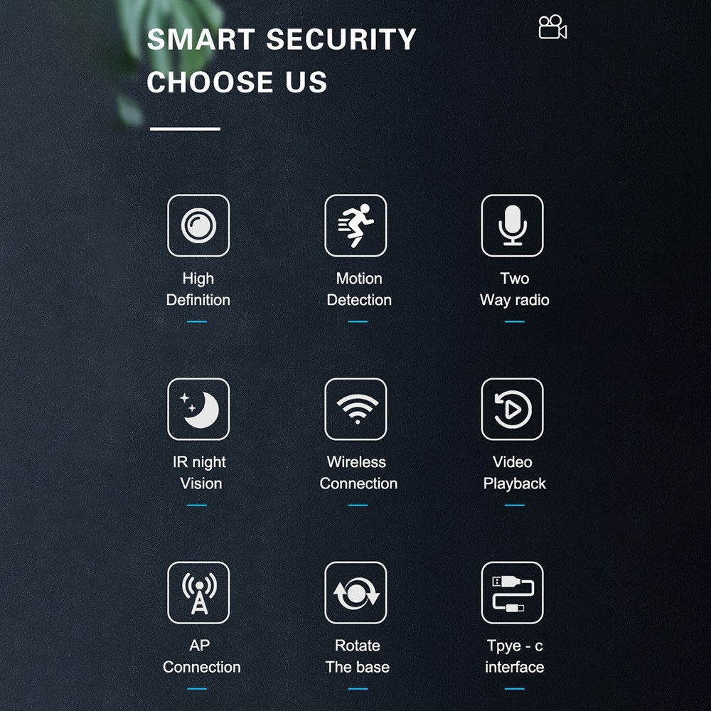 Outdoor 1080P Smart Security Camera with Motion Detection, Night Vision & Two-Way Audio