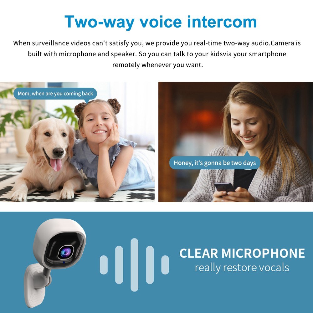Outdoor 1080P Smart Security Camera with Motion Detection, Night Vision & Two-Way Audio
