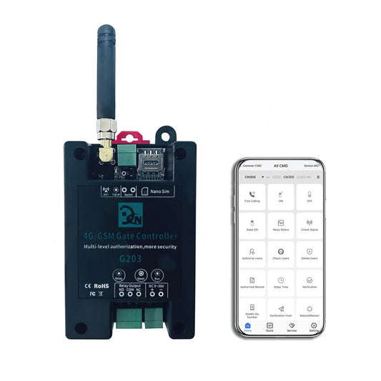 4G GSM Gate Controller with Remote Opener & Callny App Support