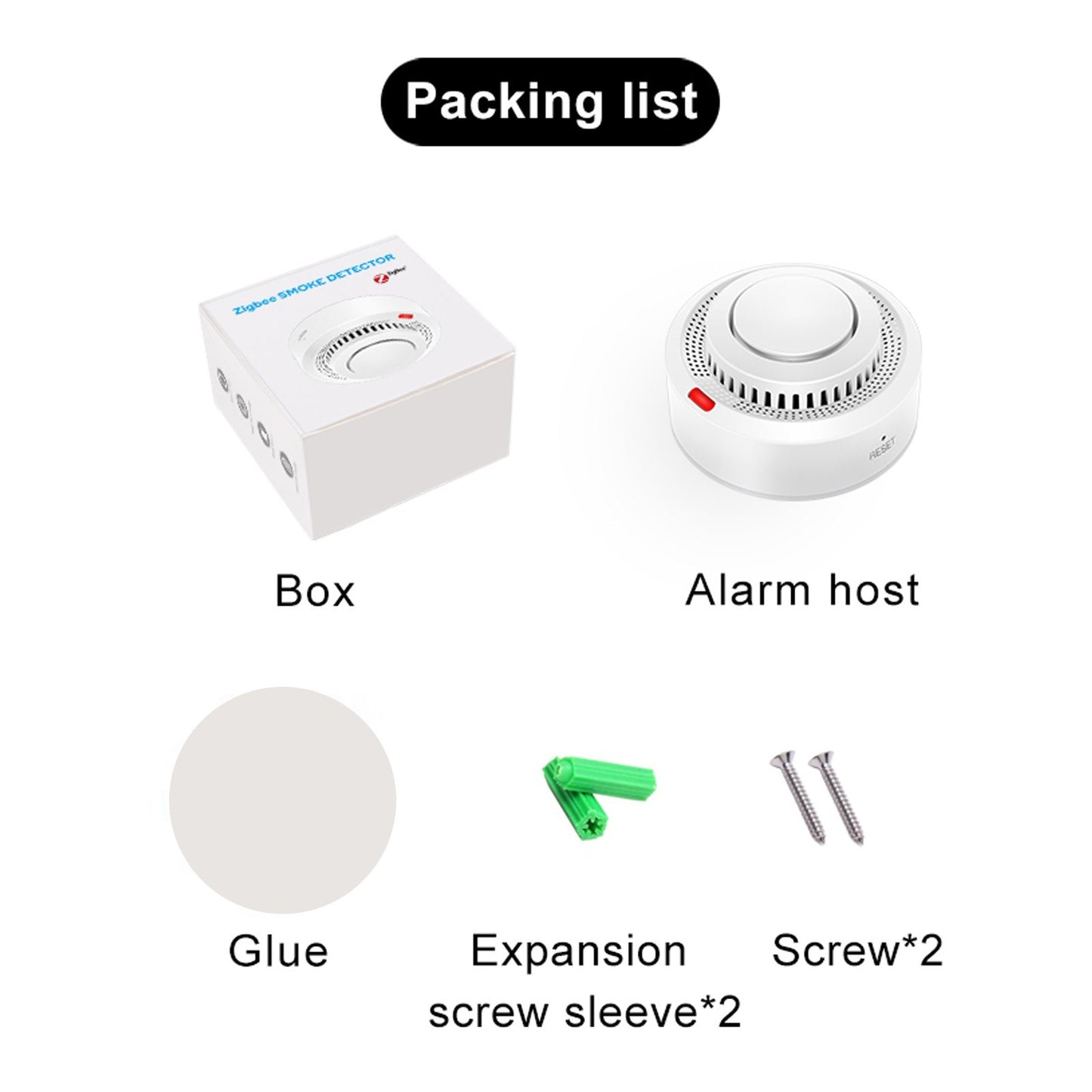 Tuya Smart Smoke Sensor with High Sensitivity and Massage Feature