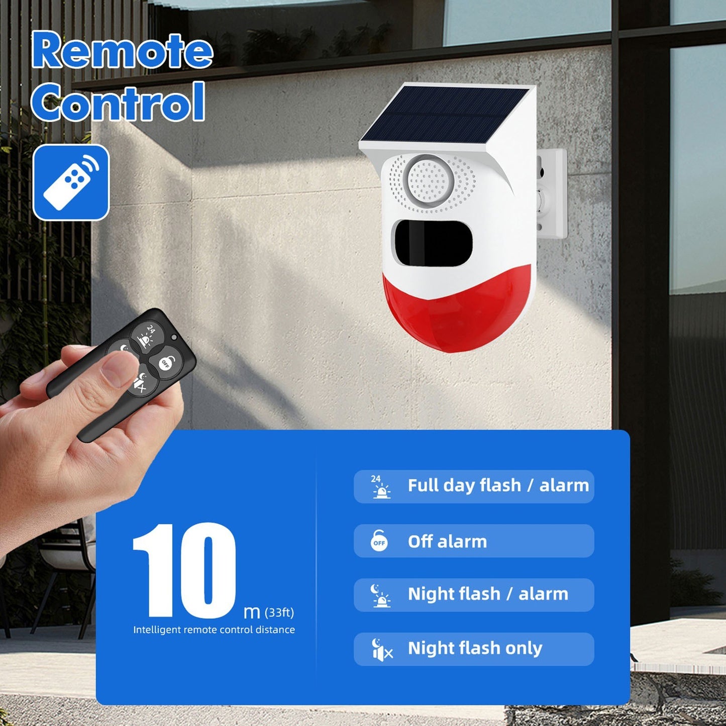 Solar Powered WiFi Infrared Motion Sensor Detector by Tuya
