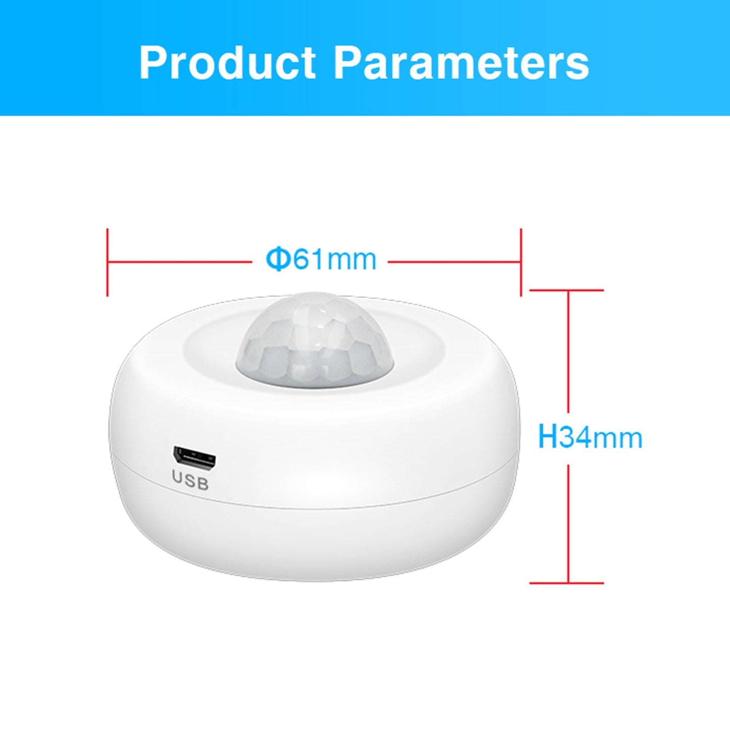 Smart PIR Motion Sensor with Light Detection | Tuya Compatible