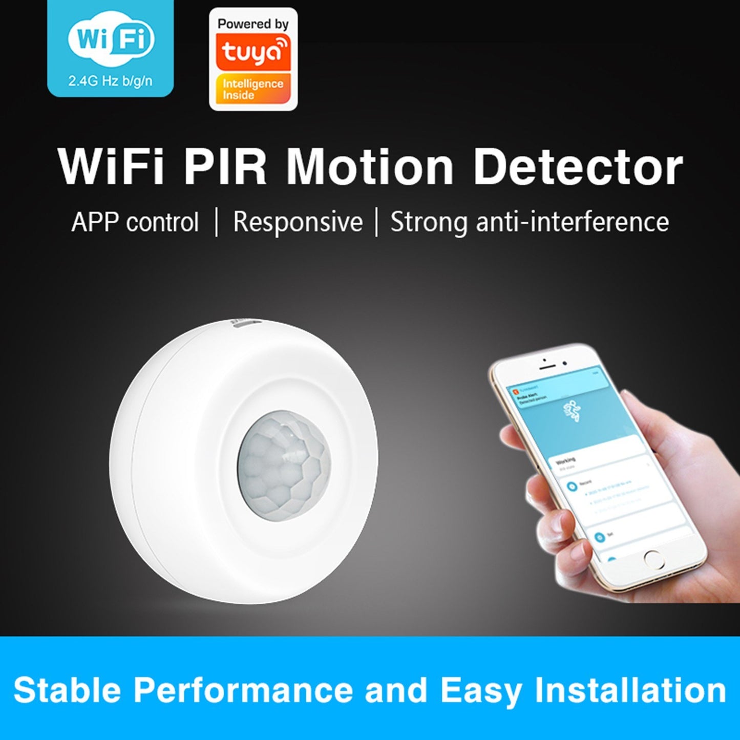 Smart PIR Motion Sensor with Light Detection | Tuya Compatible