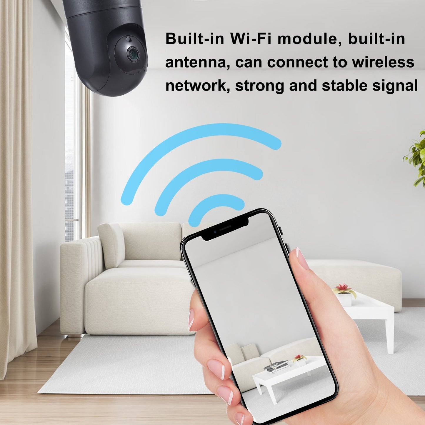 Indoor 2MP Security Camera with Pan-Tilt, Baby Monitor, Smart Motion Tracking, Night Vision, Two-Way Audio