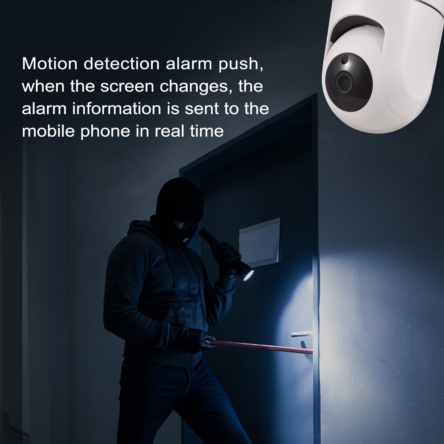 Indoor 2MP Security Camera with Pan-Tilt, Baby Monitor, Smart Motion Tracking, Night Vision, Two-Way Audio